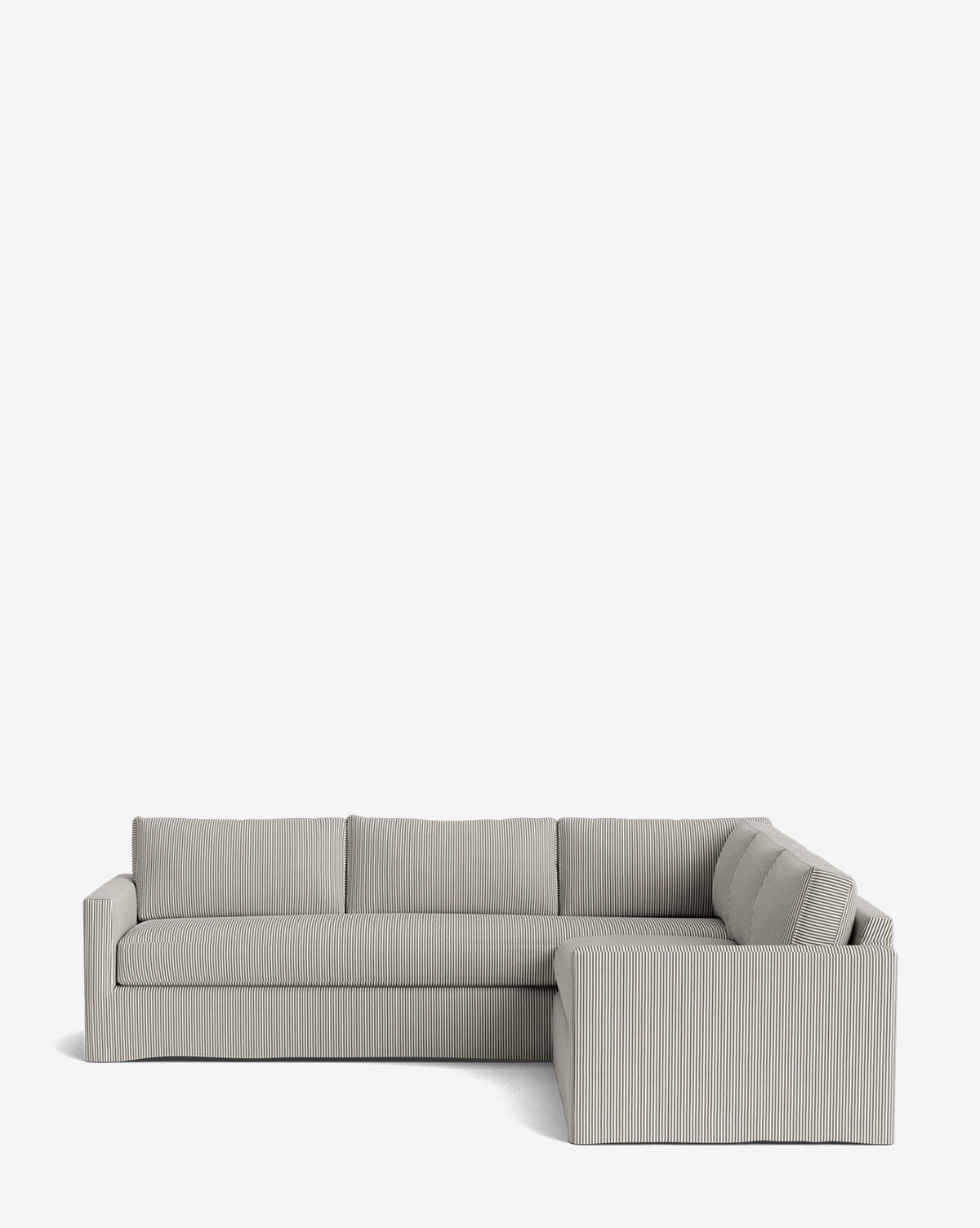 Mira L Sectional Sofa 108" Customizable Fabric, Luxurious Comfort