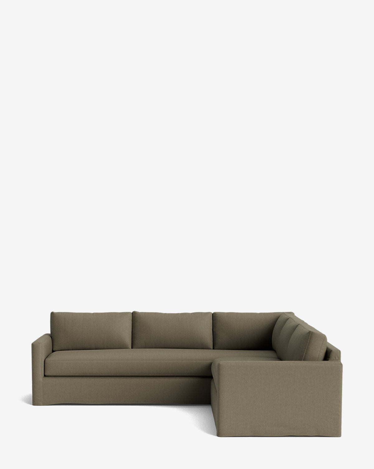 Mira L Sectional Sofa 108" Customizable Fabric, Luxurious Comfort