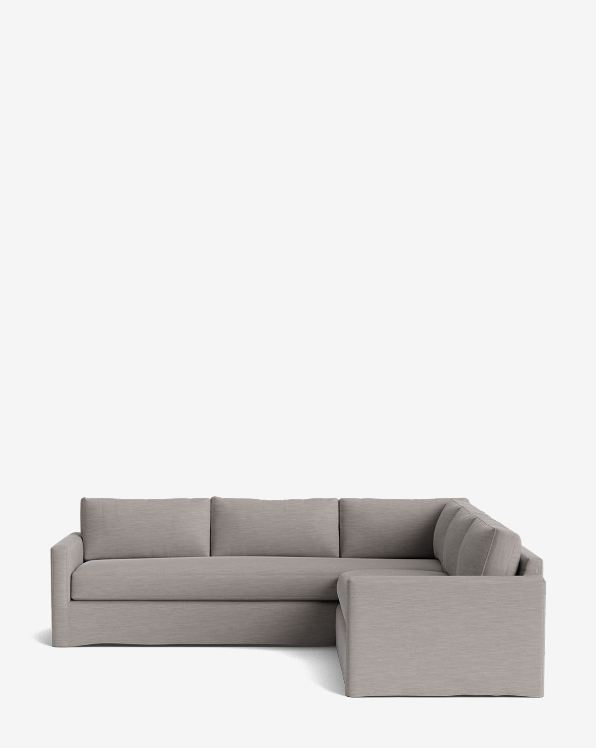 Mira L Sectional Sofa 108" Customizable Fabric, Luxurious Comfort