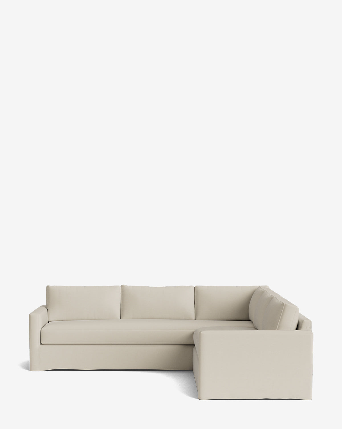 Mira L Sectional Sofa 108" Customizable Fabric, Luxurious Comfort
