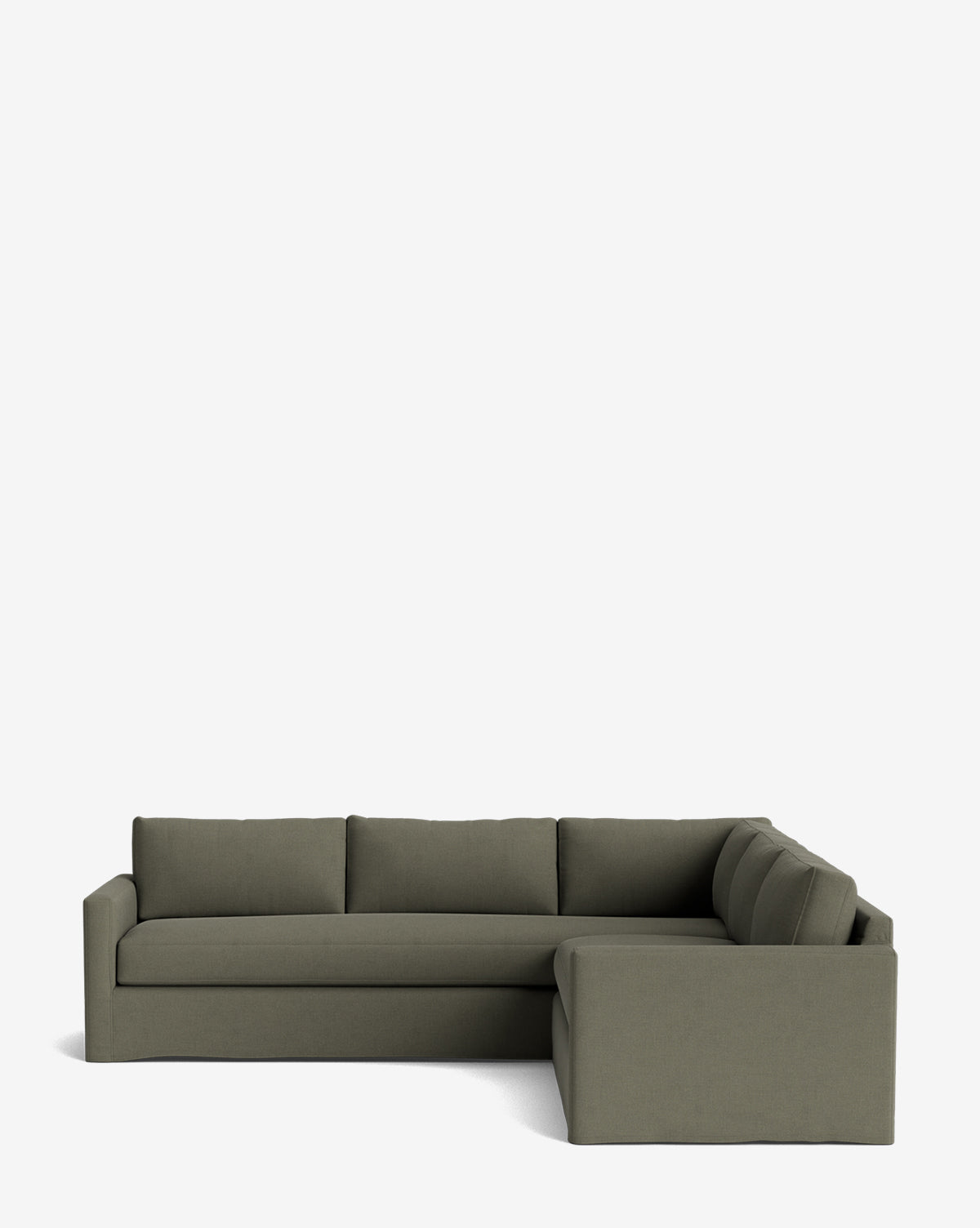 Mira L Sectional Sofa 108" Customizable Fabric, Luxurious Comfort