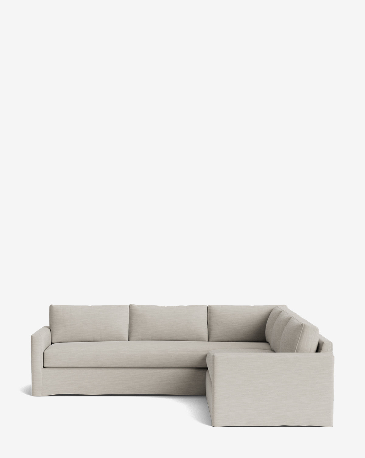 Mira L Sectional Sofa 108" Customizable Fabric, Luxurious Comfort