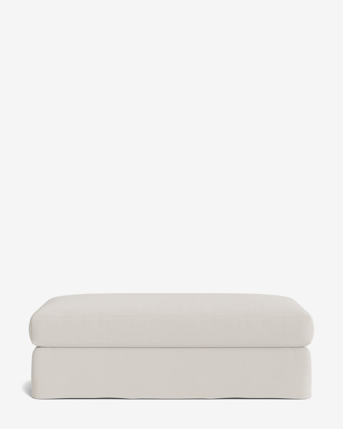 Milo Slipcover Ottoman  Customizable Fabrics, Luxurious Cushion