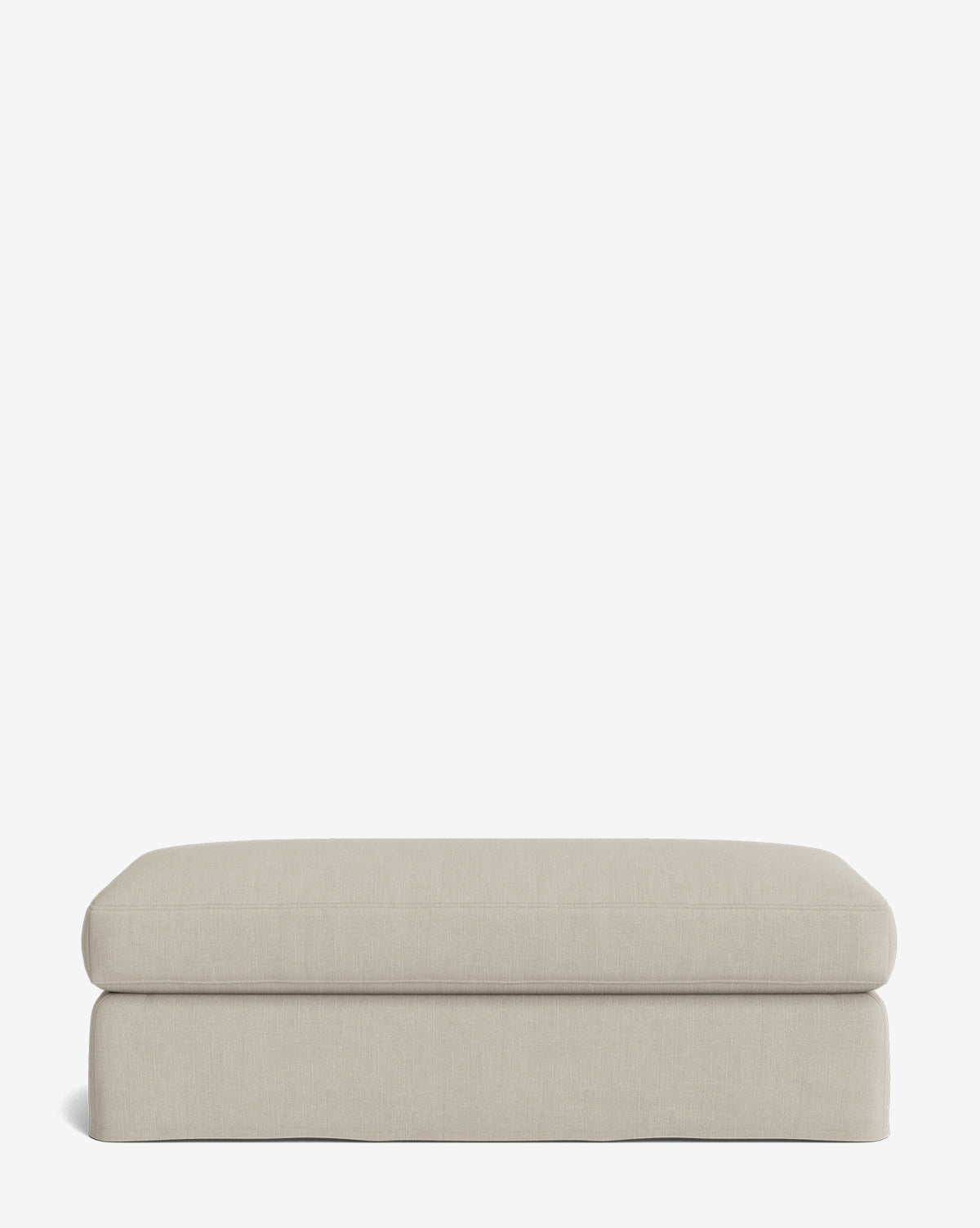 Milo Slipcover Ottoman  Customizable Fabrics, Luxurious Cushion