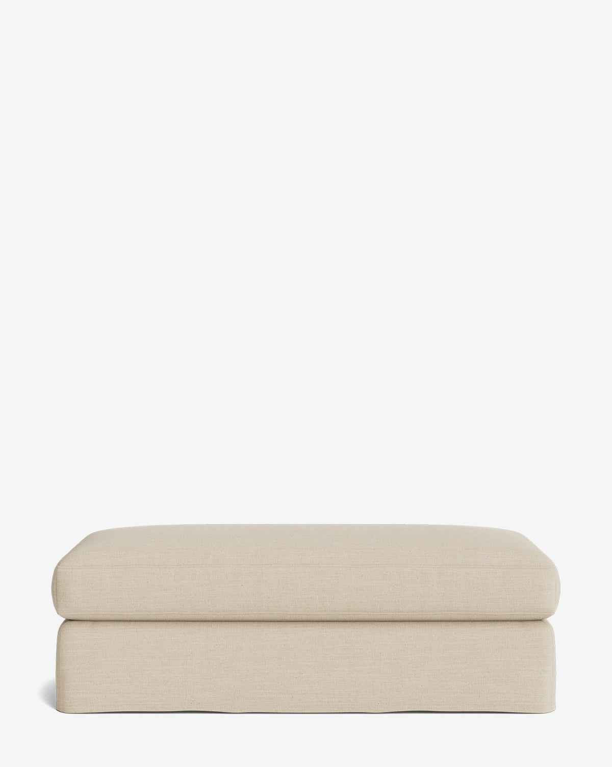 Milo Slipcover Ottoman  Customizable Fabrics, Luxurious Cushion