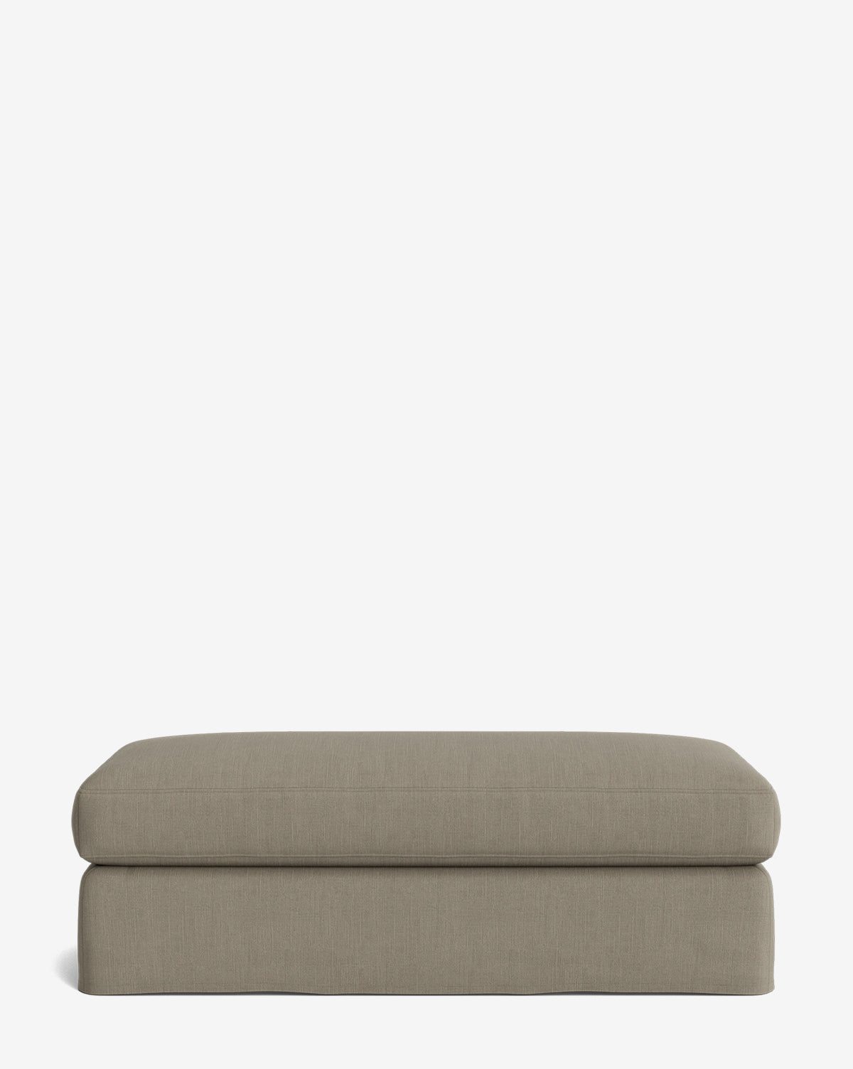 Milo Slipcover Ottoman  Customizable Fabrics, Luxurious Cushion