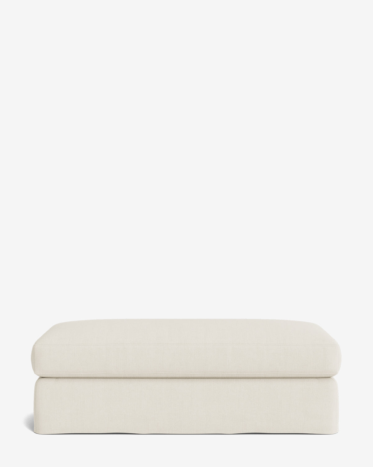 Milo Slipcover Ottoman  Customizable Fabrics, Luxurious Cushion
