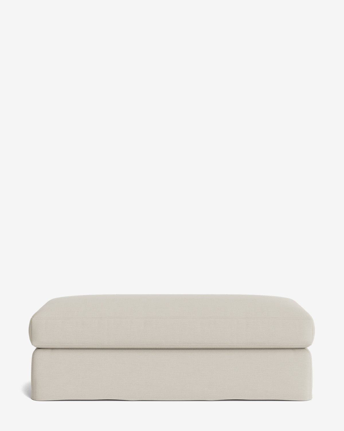Milo Slipcover Ottoman  Customizable Fabrics, Luxurious Cushion