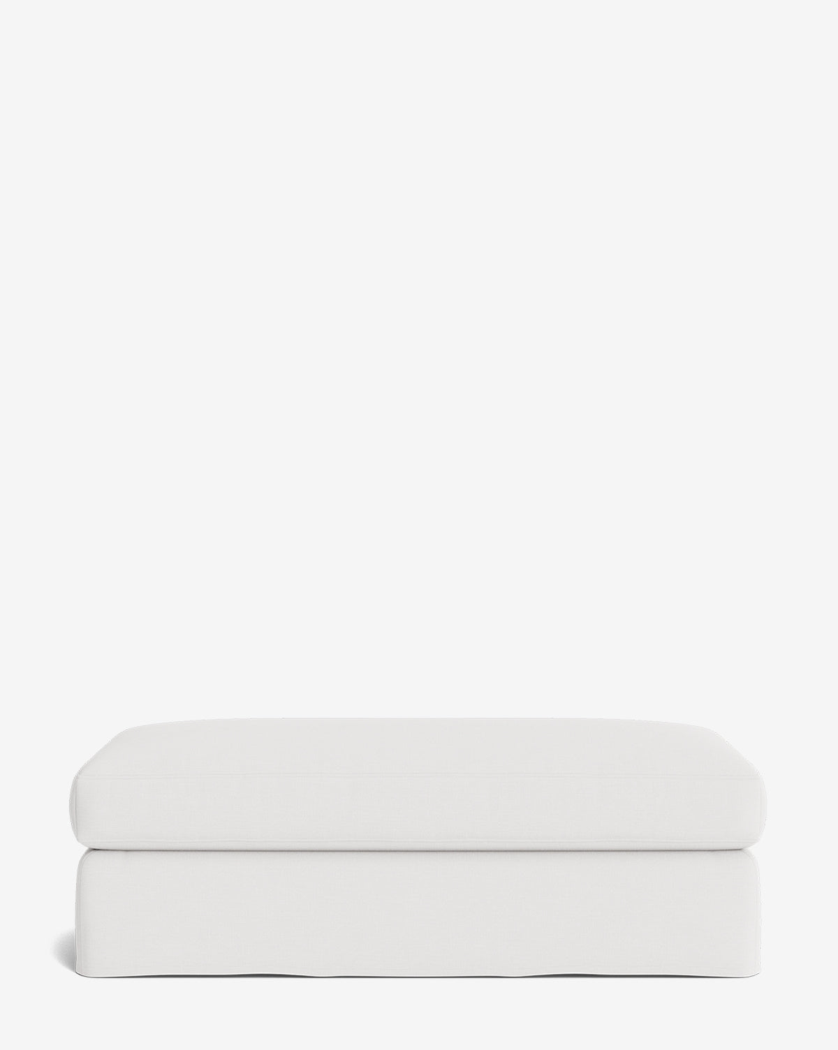 Milo Slipcover Ottoman  Customizable Fabrics, Luxurious Cushion