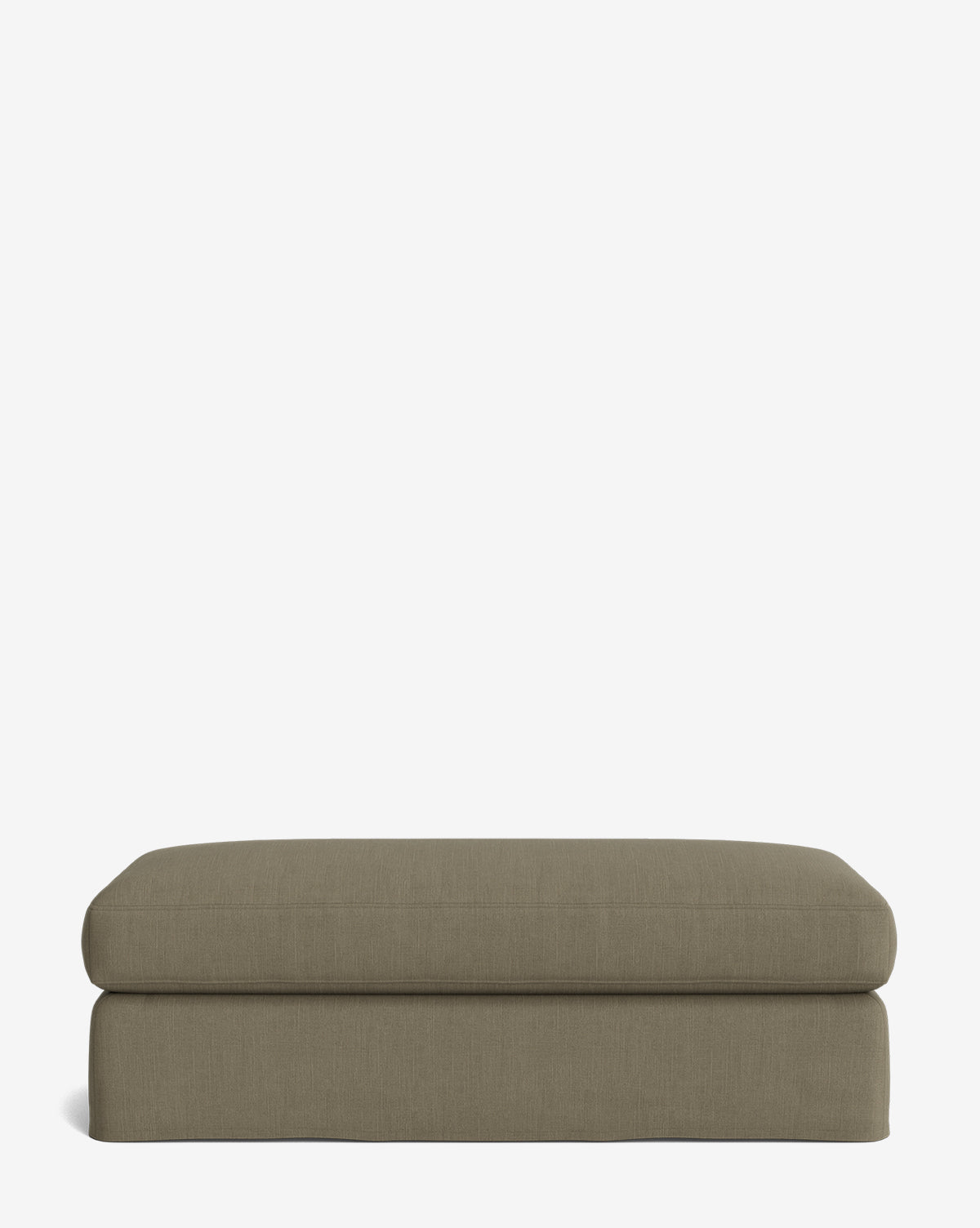 Milo Slipcover Ottoman  Customizable Fabrics, Luxurious Cushion