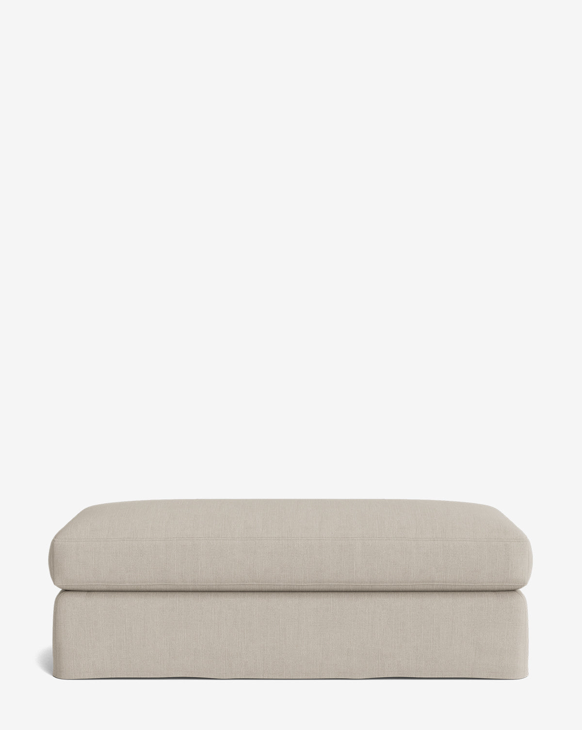 Milo Slipcover Ottoman  Customizable Fabrics, Luxurious Cushion