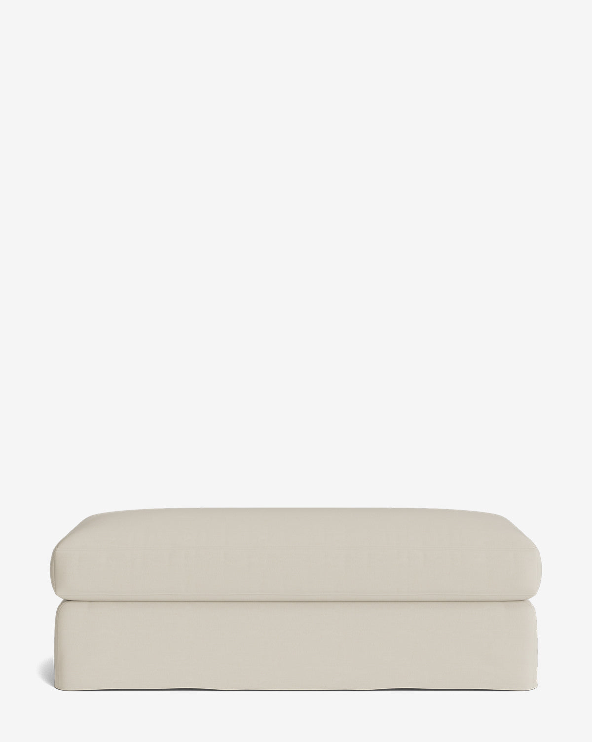 Milo Slipcover Ottoman  Customizable Fabrics, Luxurious Cushion