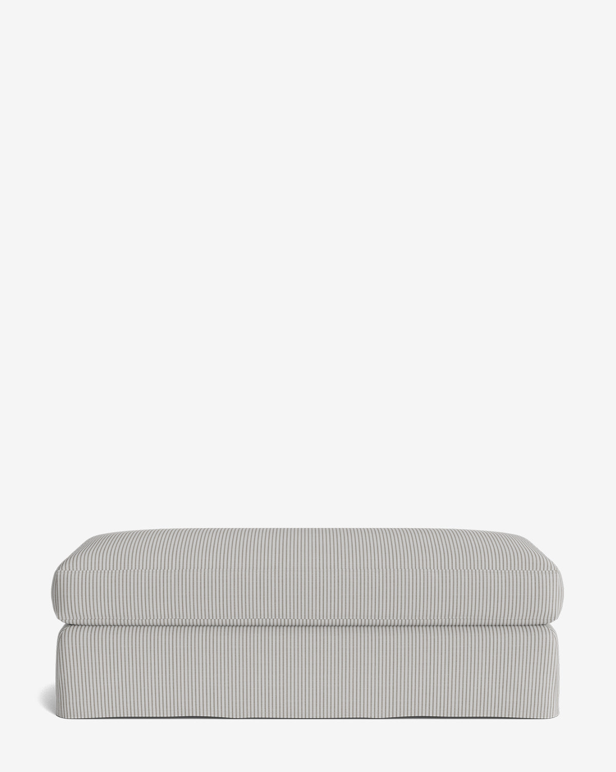 Milo Slipcover Ottoman  Customizable Fabrics, Luxurious Cushion