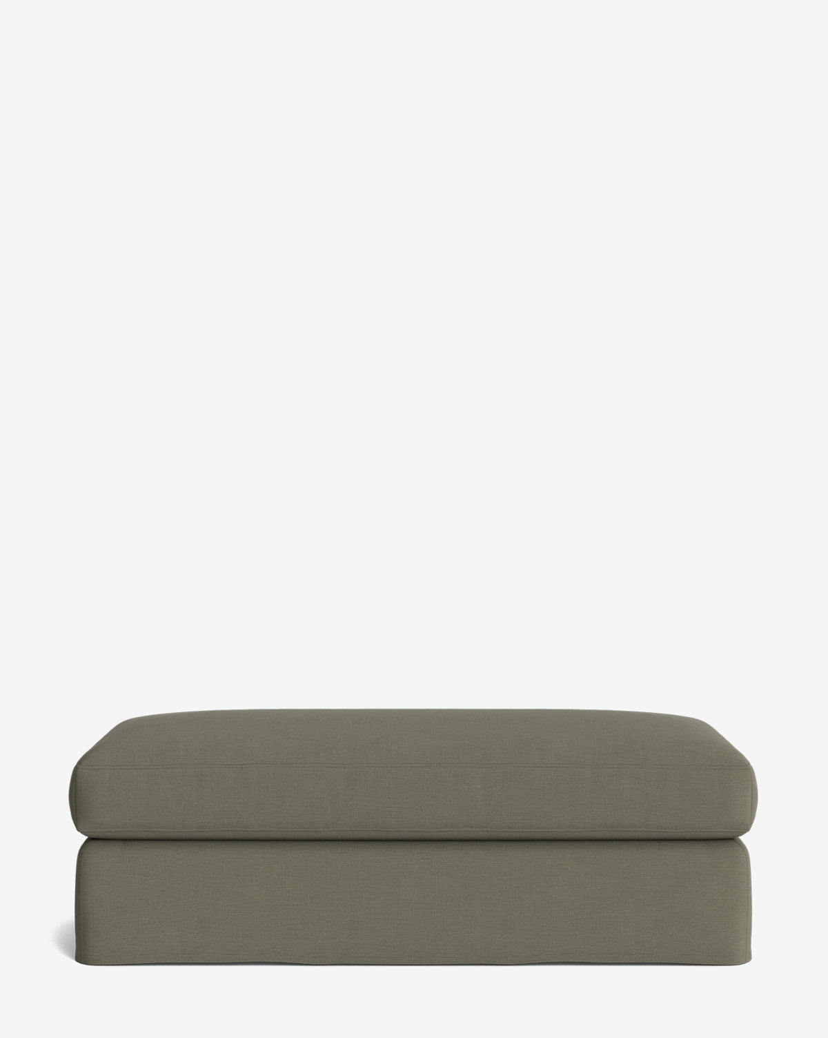 Milo Slipcover Ottoman  Customizable Fabrics, Luxurious Cushion