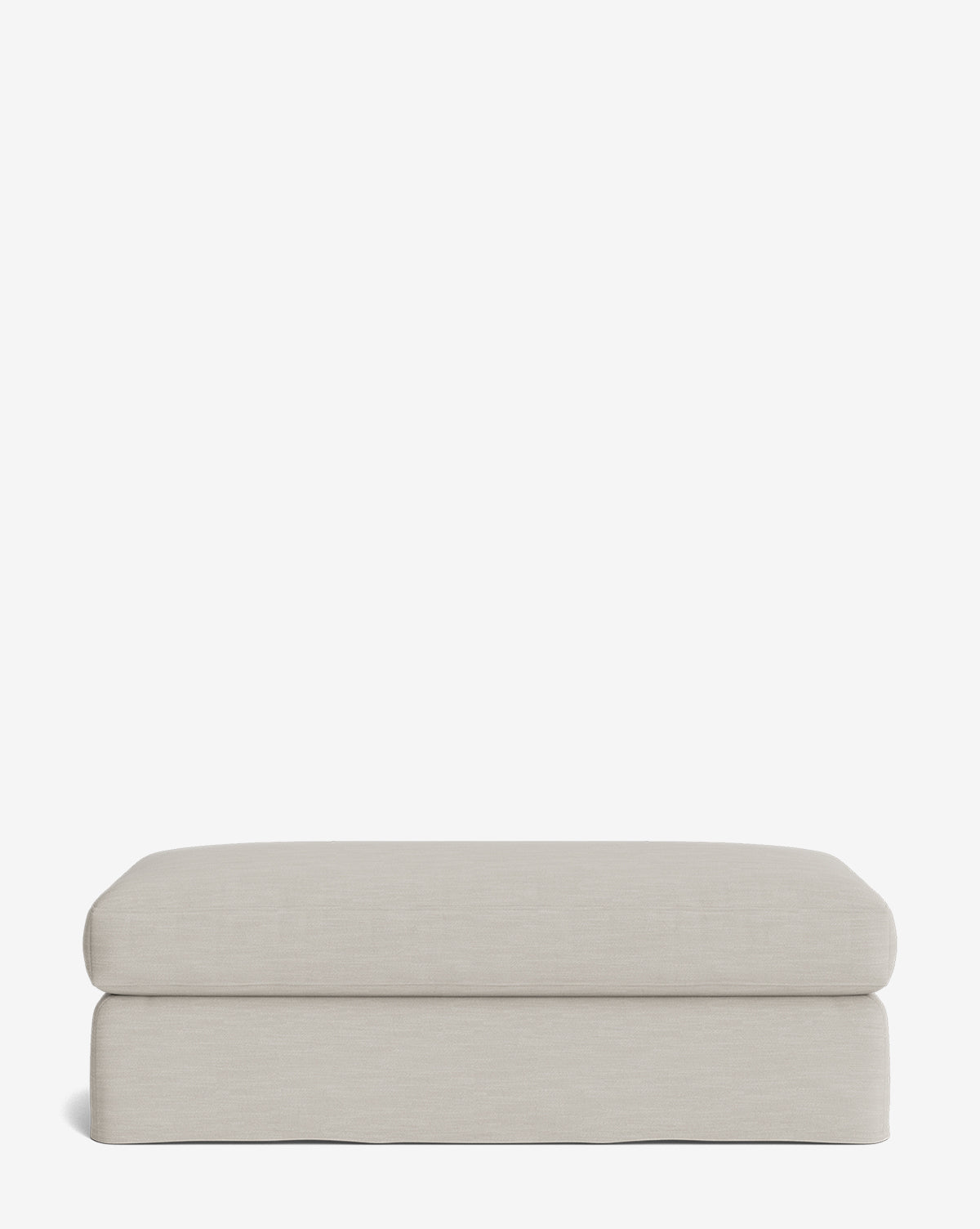 Milo Slipcover Ottoman  Customizable Fabrics, Luxurious Cushion