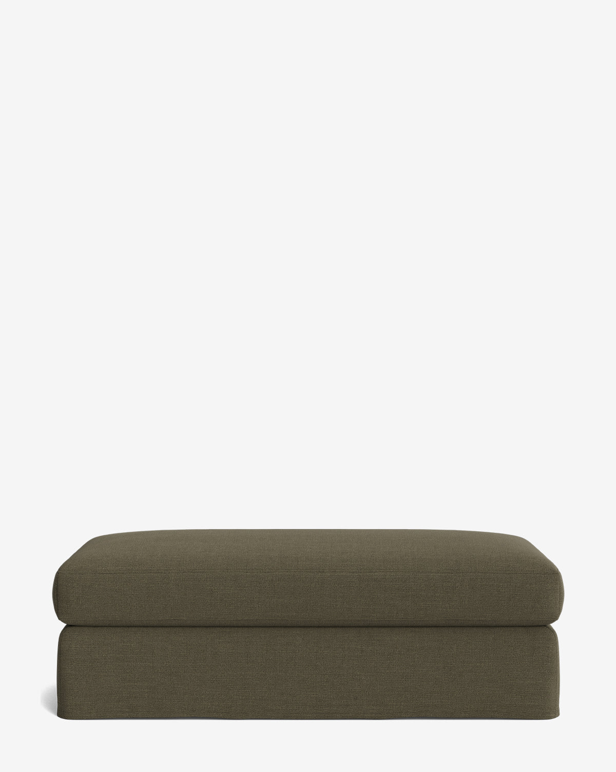 Milo Slipcover Ottoman  Customizable Fabrics, Luxurious Cushion