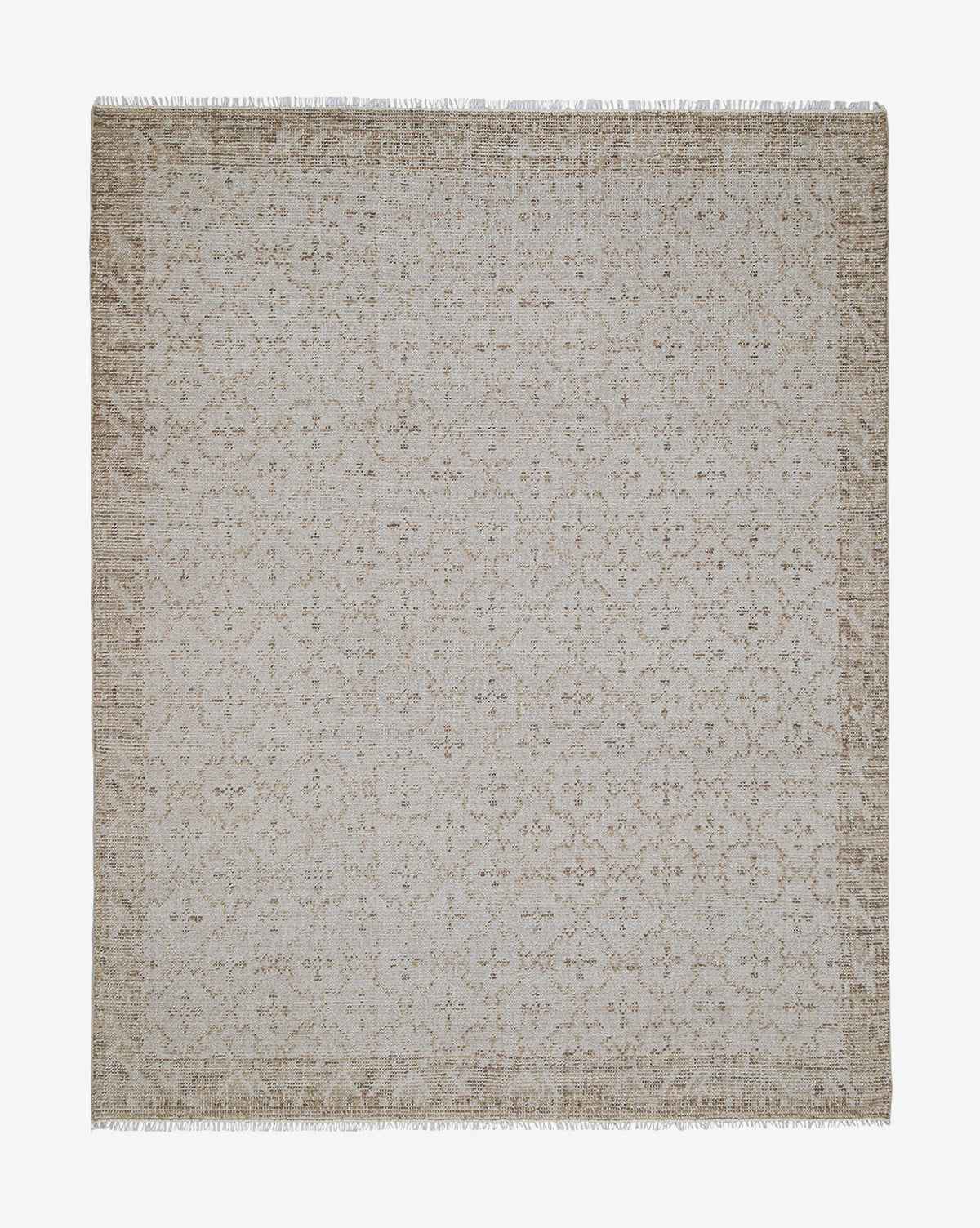 Milo Hand-Knotted Rug  Soft Fringe, Classic Pattern