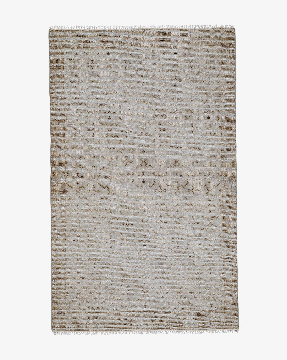 Milo Hand-Knotted Rug  Soft Fringe, Classic Pattern
