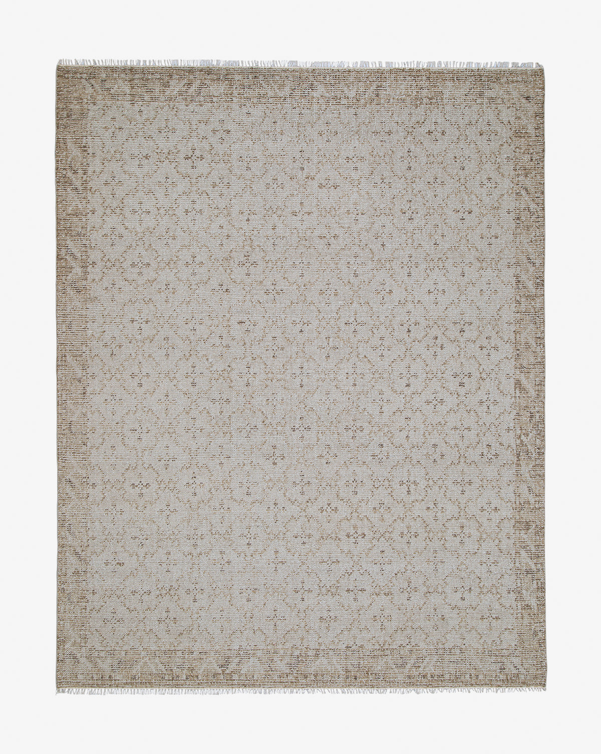 Milo Hand-Knotted Rug  Soft Fringe, Classic Pattern