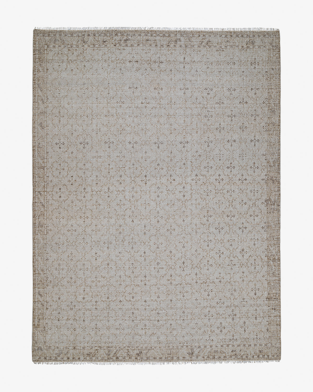Milo Hand-Knotted Rug  Soft Fringe, Classic Pattern