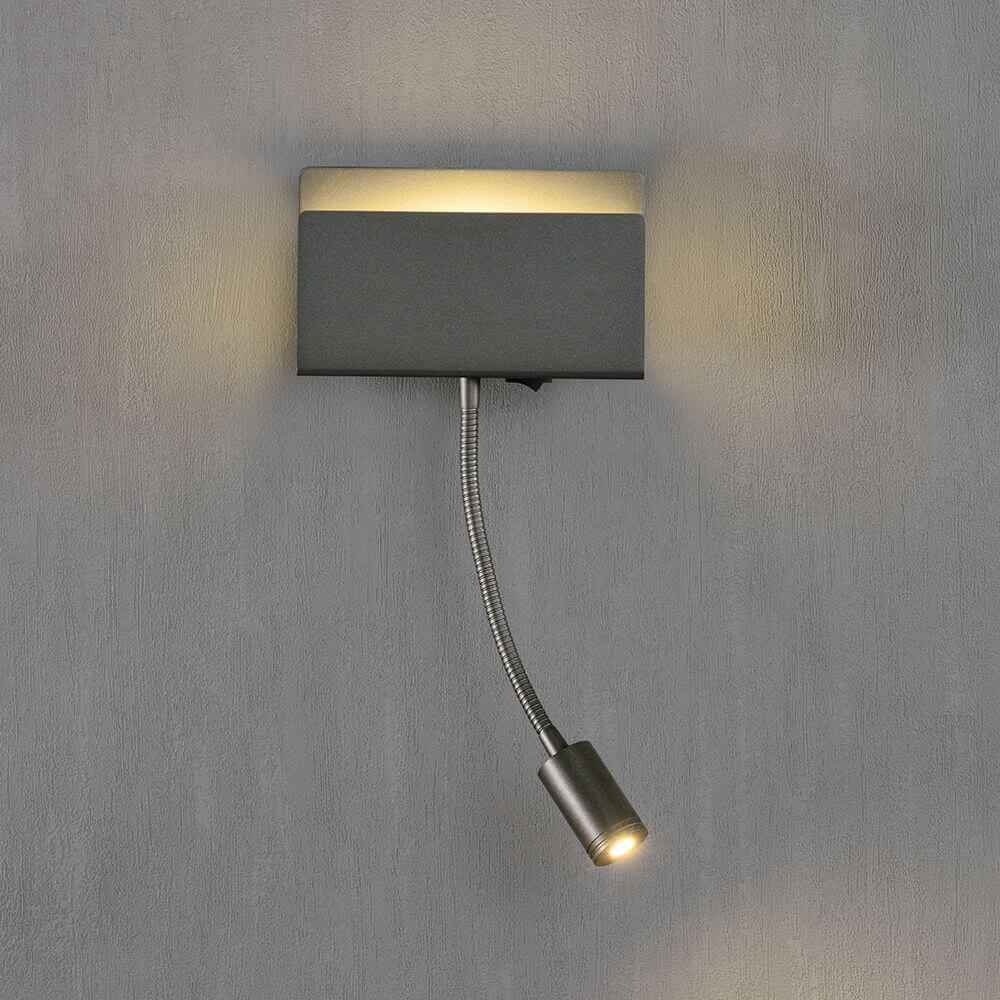 Cielo LED Wall Light | Square Metal Design with Spotlight