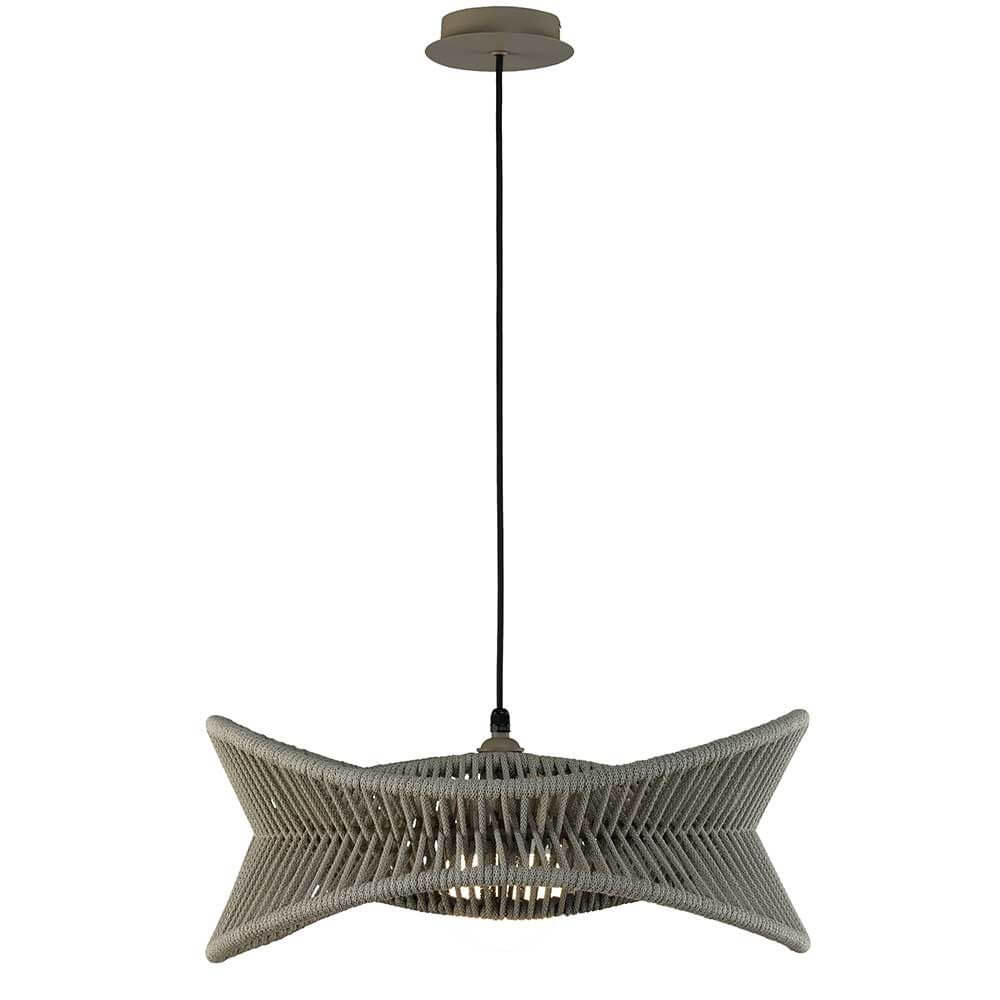 Bello Pendant Light | 60cm Round Fabric Design, Beige Color