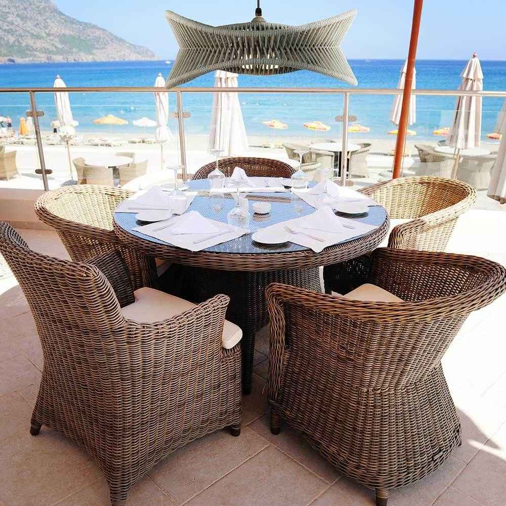 Bello Pendant Light | 60cm Round Fabric Design, Beige Color