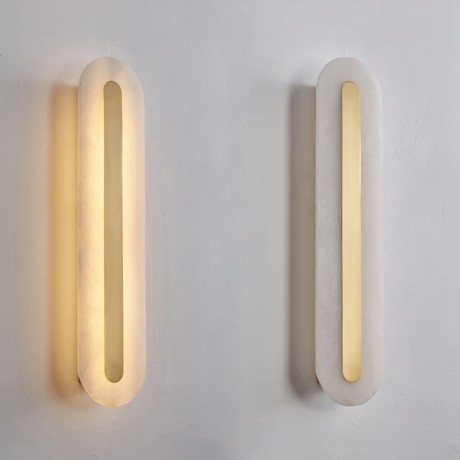 Bello Wandlamp | Wit Albast & Messing, Geïntegreerde LED