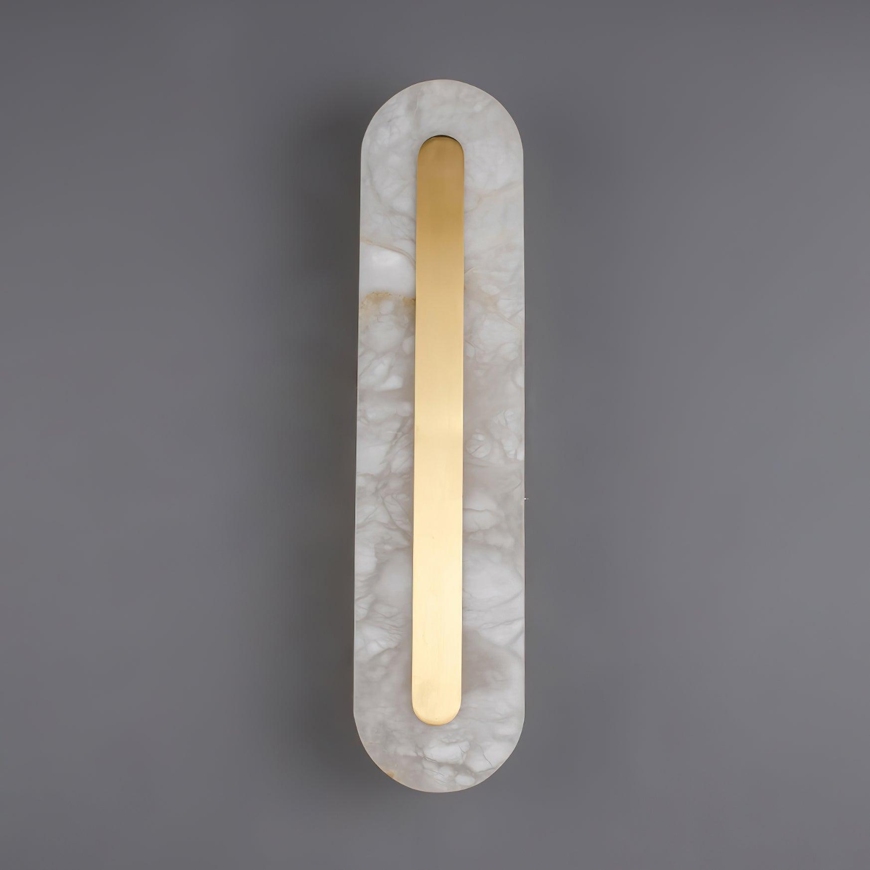 Bello Wandlamp | Wit Albast & Messing, Geïntegreerde LED