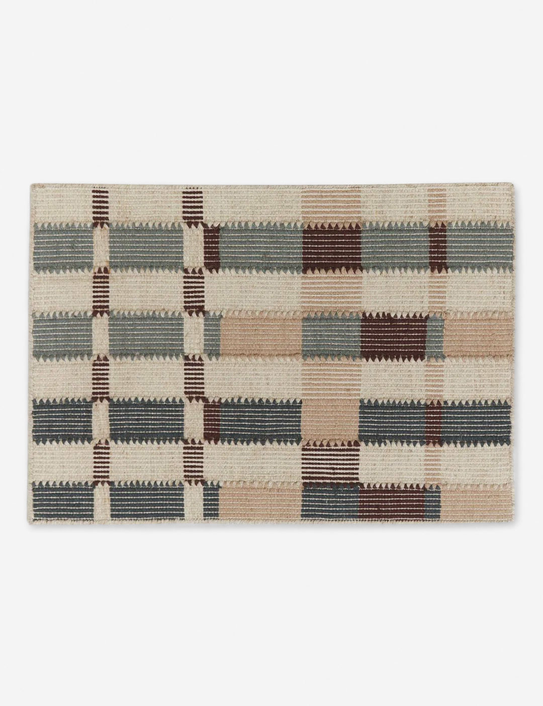 Mira Flatweave Wool Rug | Soft Wool-Cotton Blend, Geometric Design