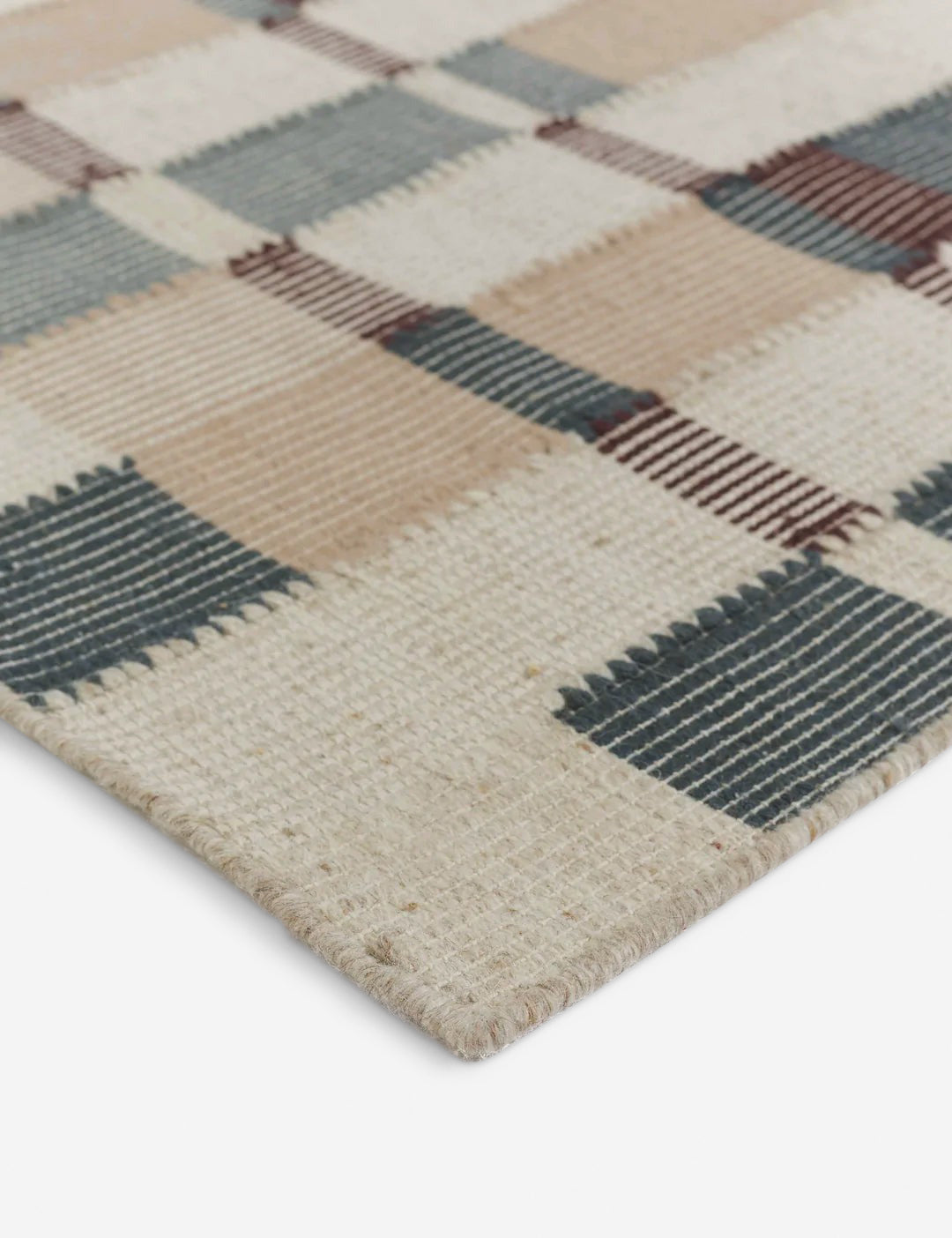 Mira Flatweave Wool Rug | Soft Wool-Cotton Blend, Geometric Design