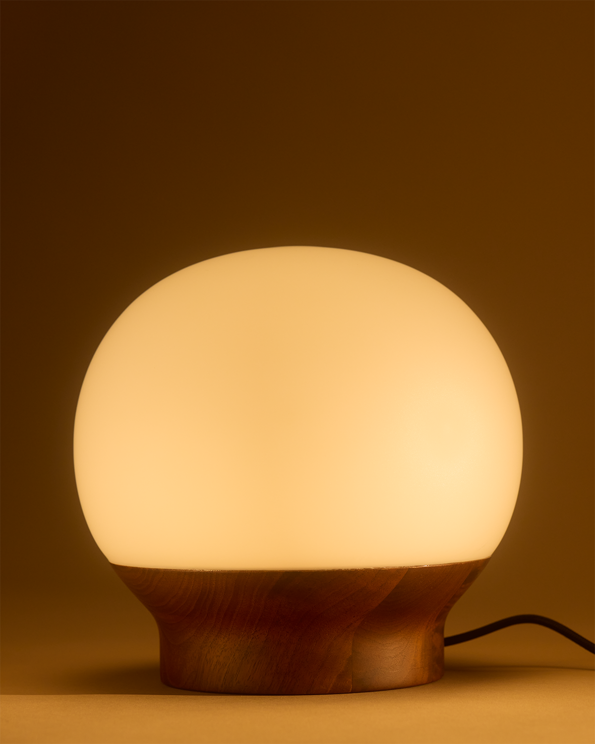 Bram Table Lamp | Walnut Base, Dimmer Switch