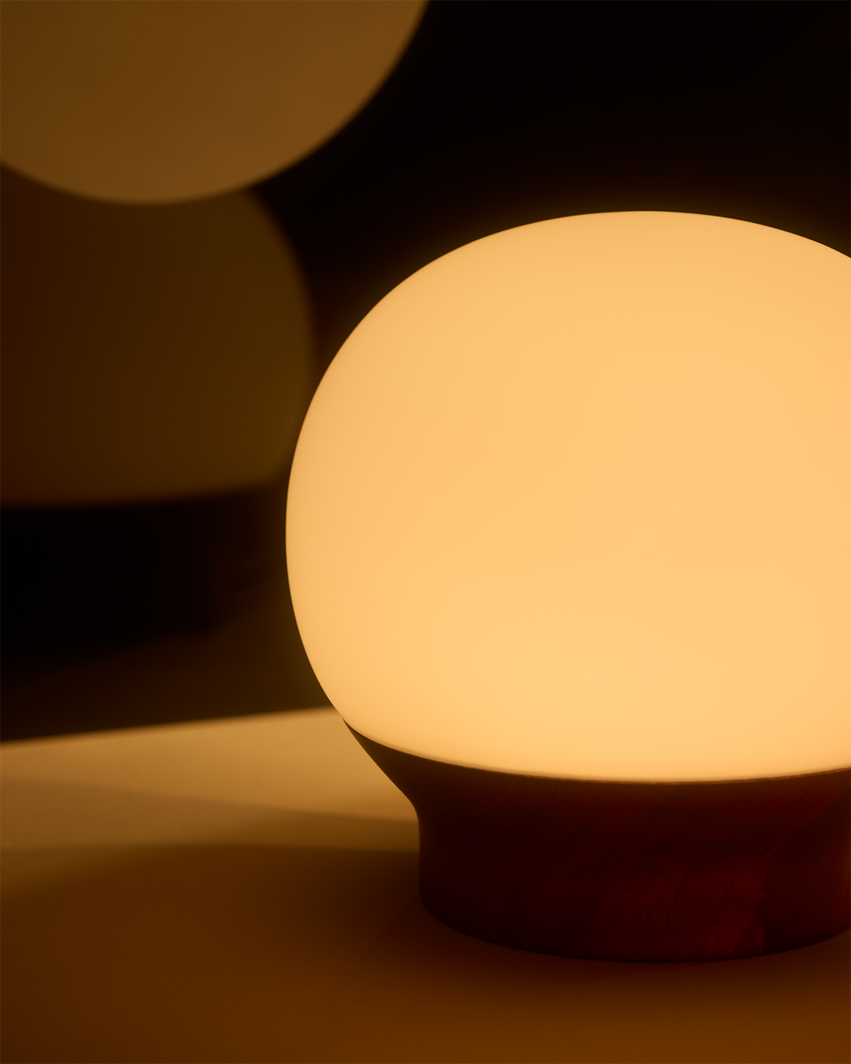 Bram Table Lamp | Walnut Base, Dimmer Switch