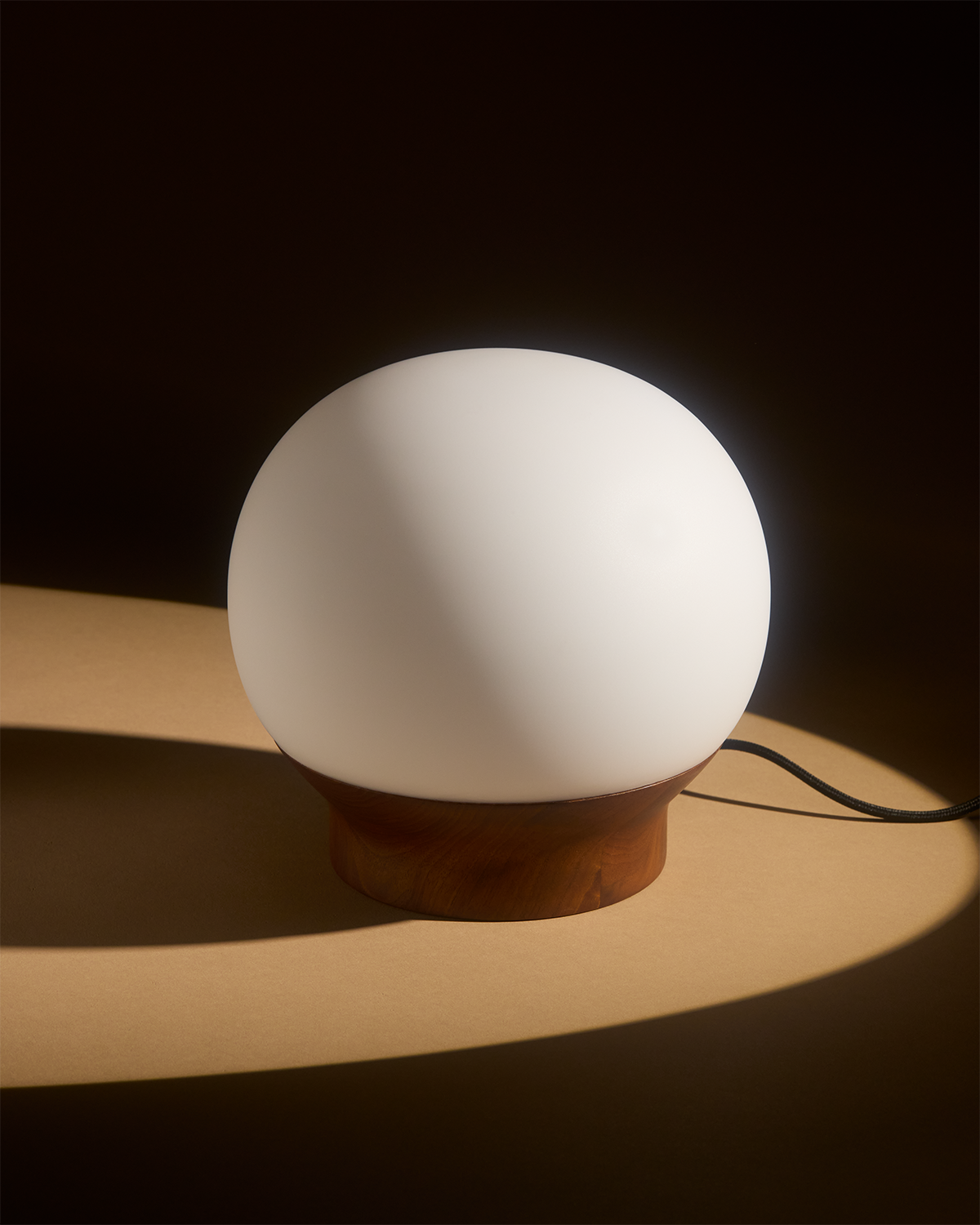Bram Table Lamp | Walnut Base, Dimmer Switch