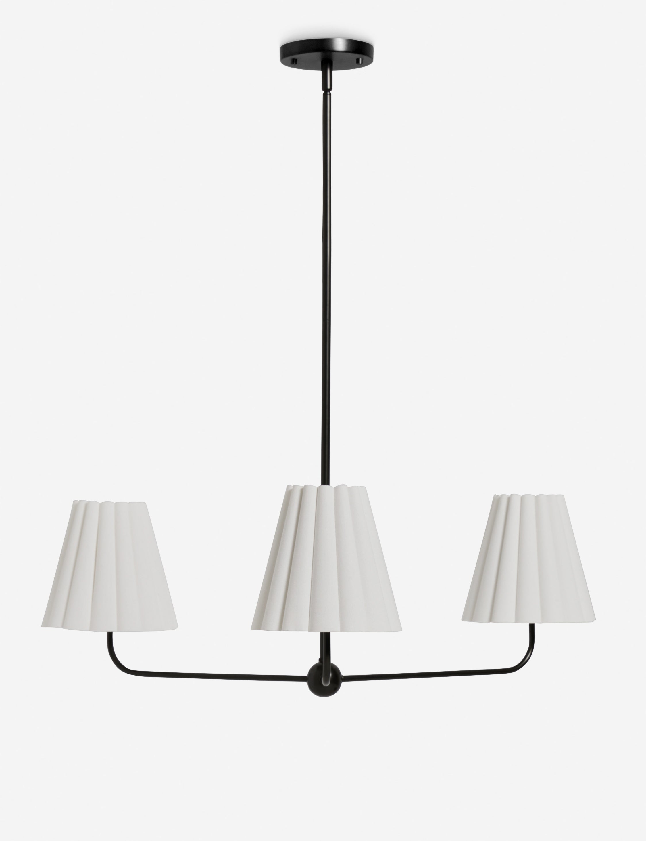 Mira Chandelier | Ruffled Shades, Transitional Style