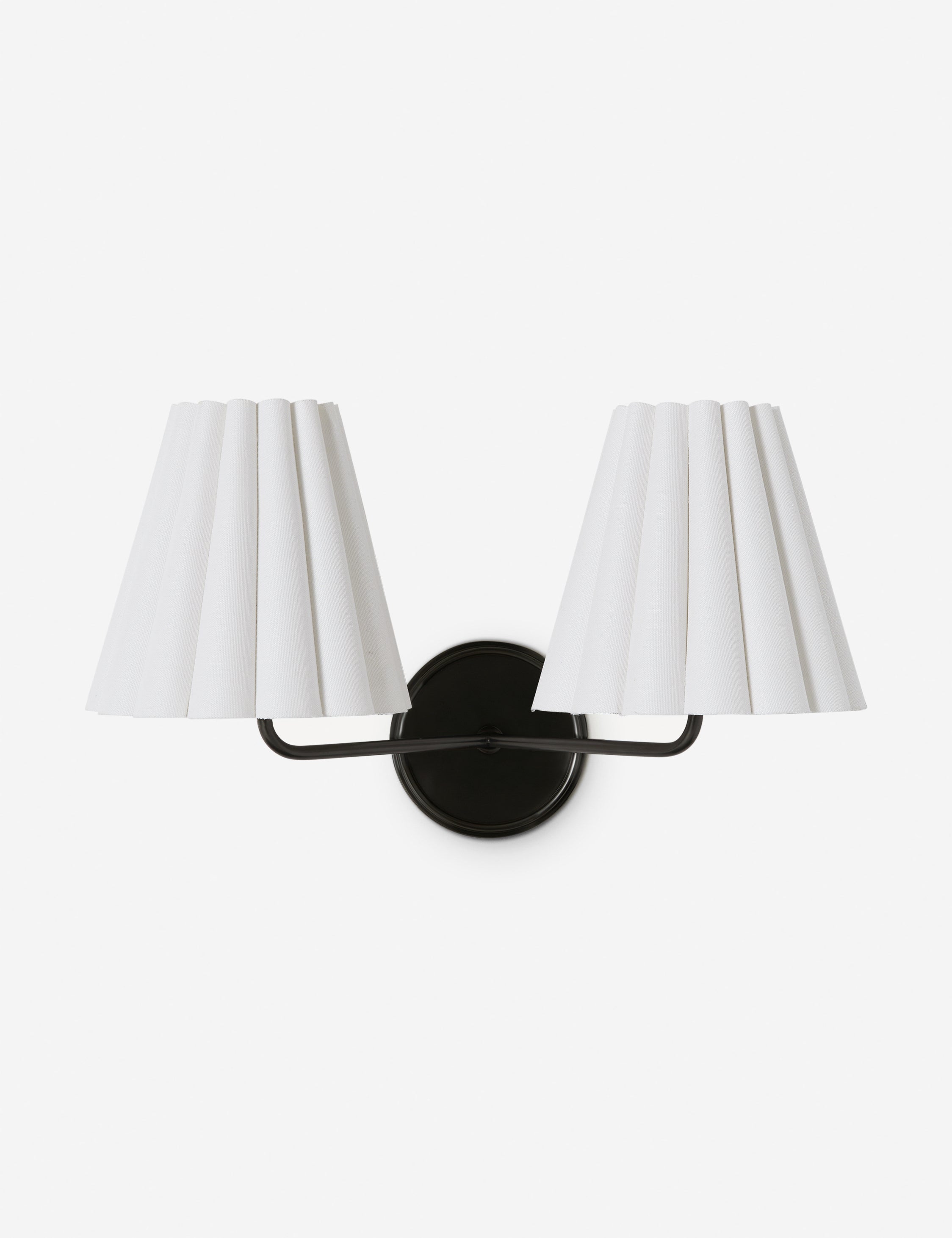 Mira Double Sconce | Modern Ruffled Shade, Transitional Decor