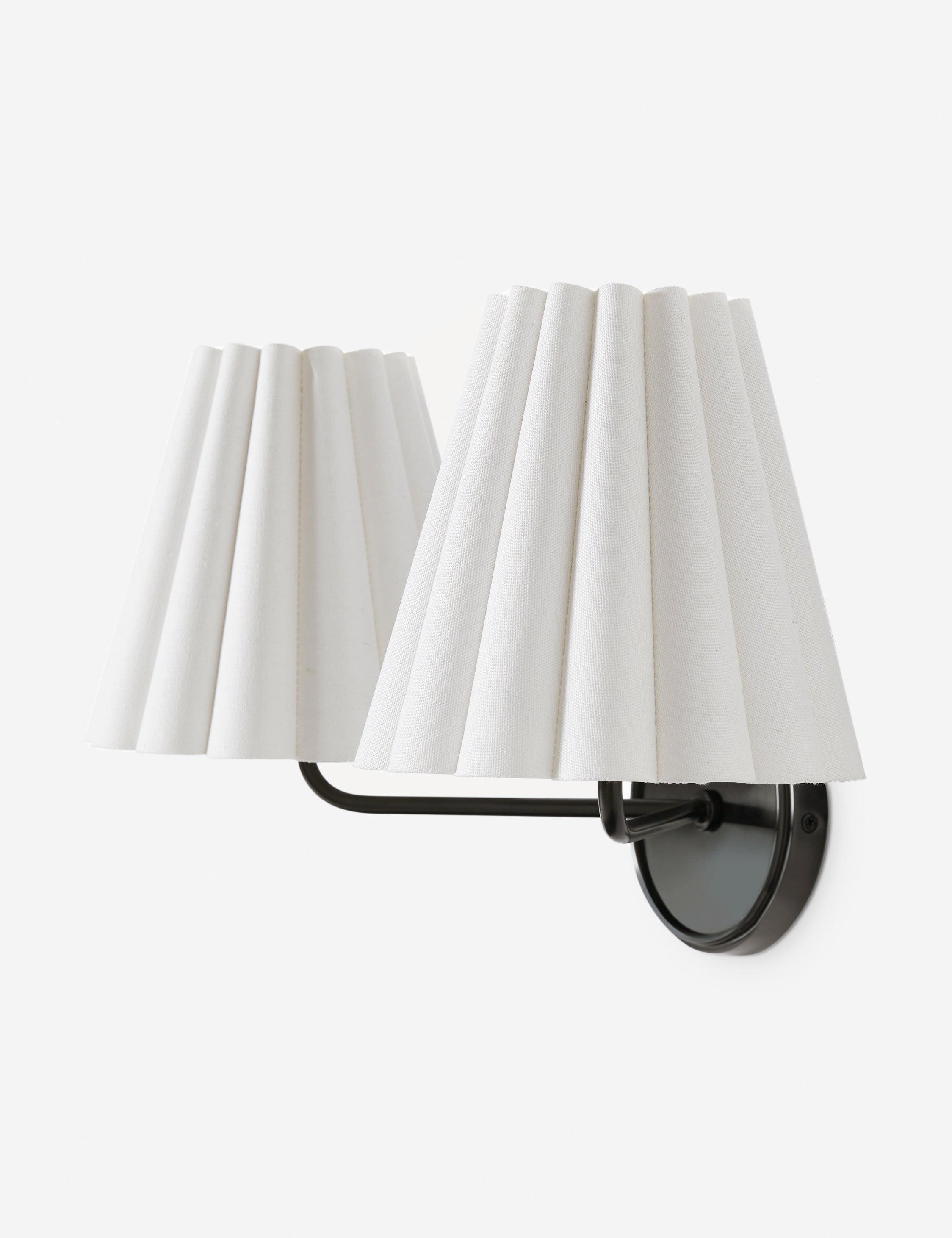 Mira Double Sconce | Modern Ruffled Shade, Transitional Decor