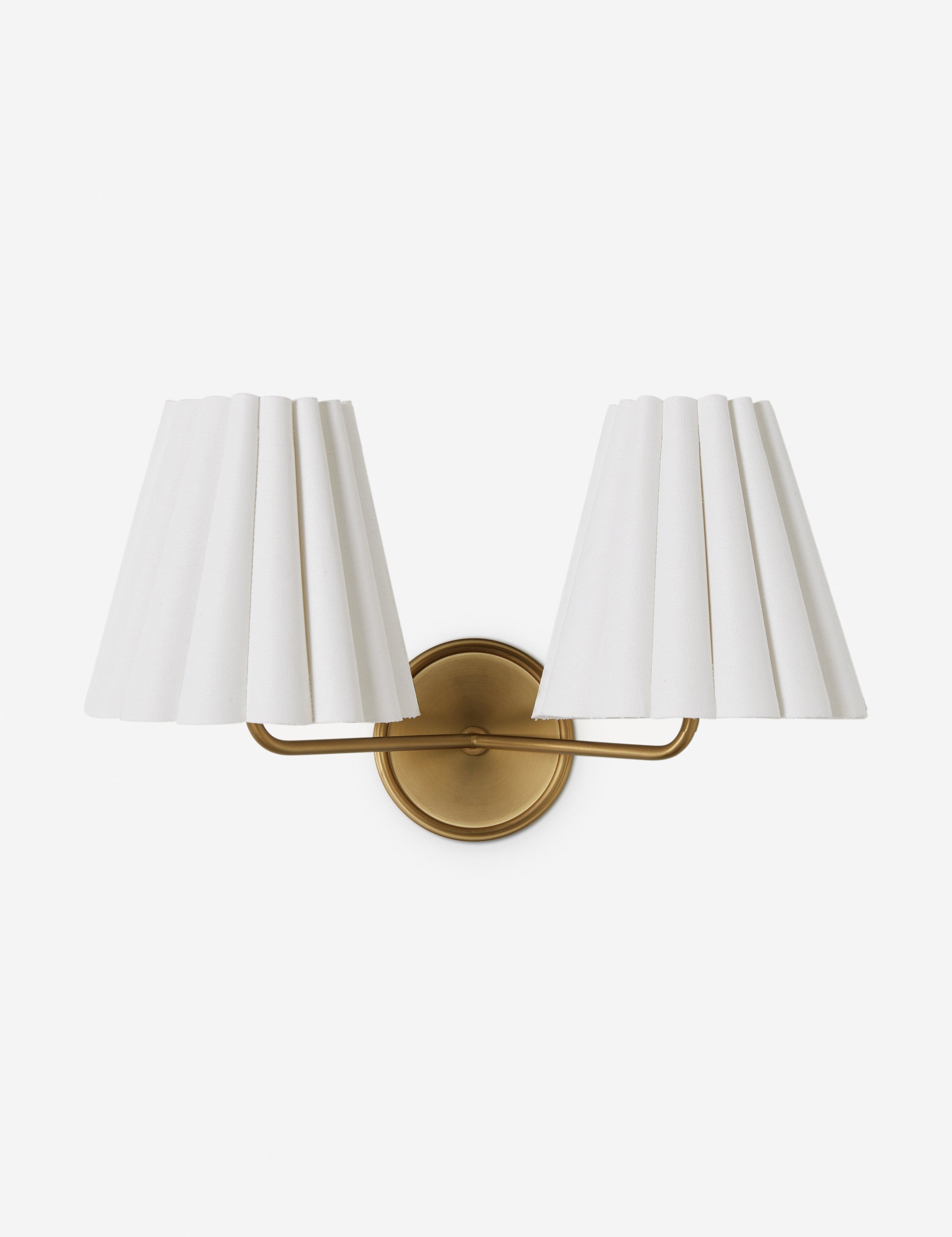 Mira Double Sconce | Ruffled Shade, Modern Transitional Design