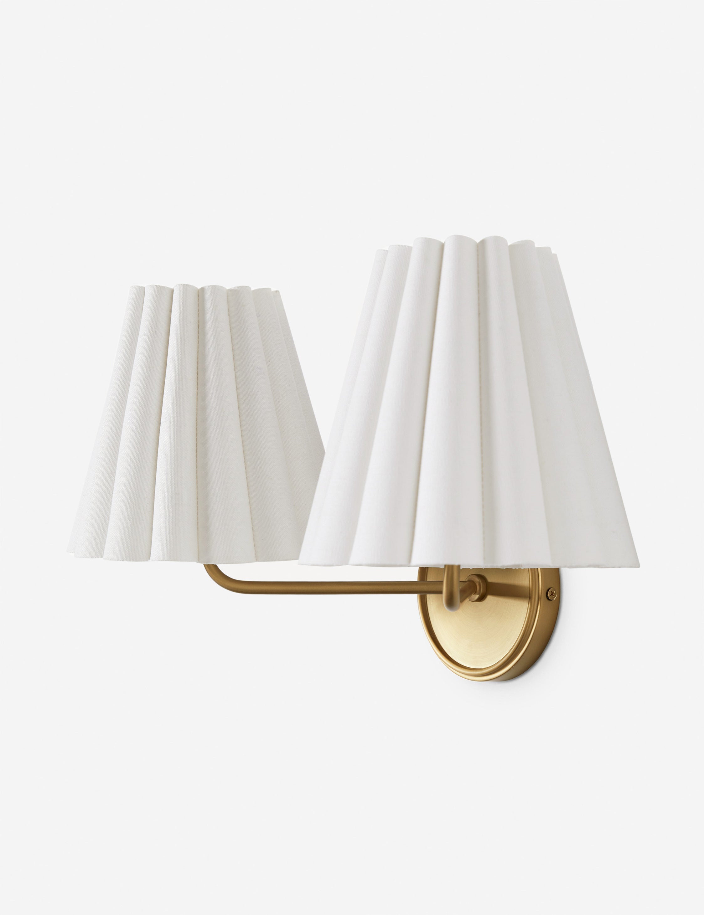 Mira Double Sconce | Modern Ruffled Shade, Transitional Decor