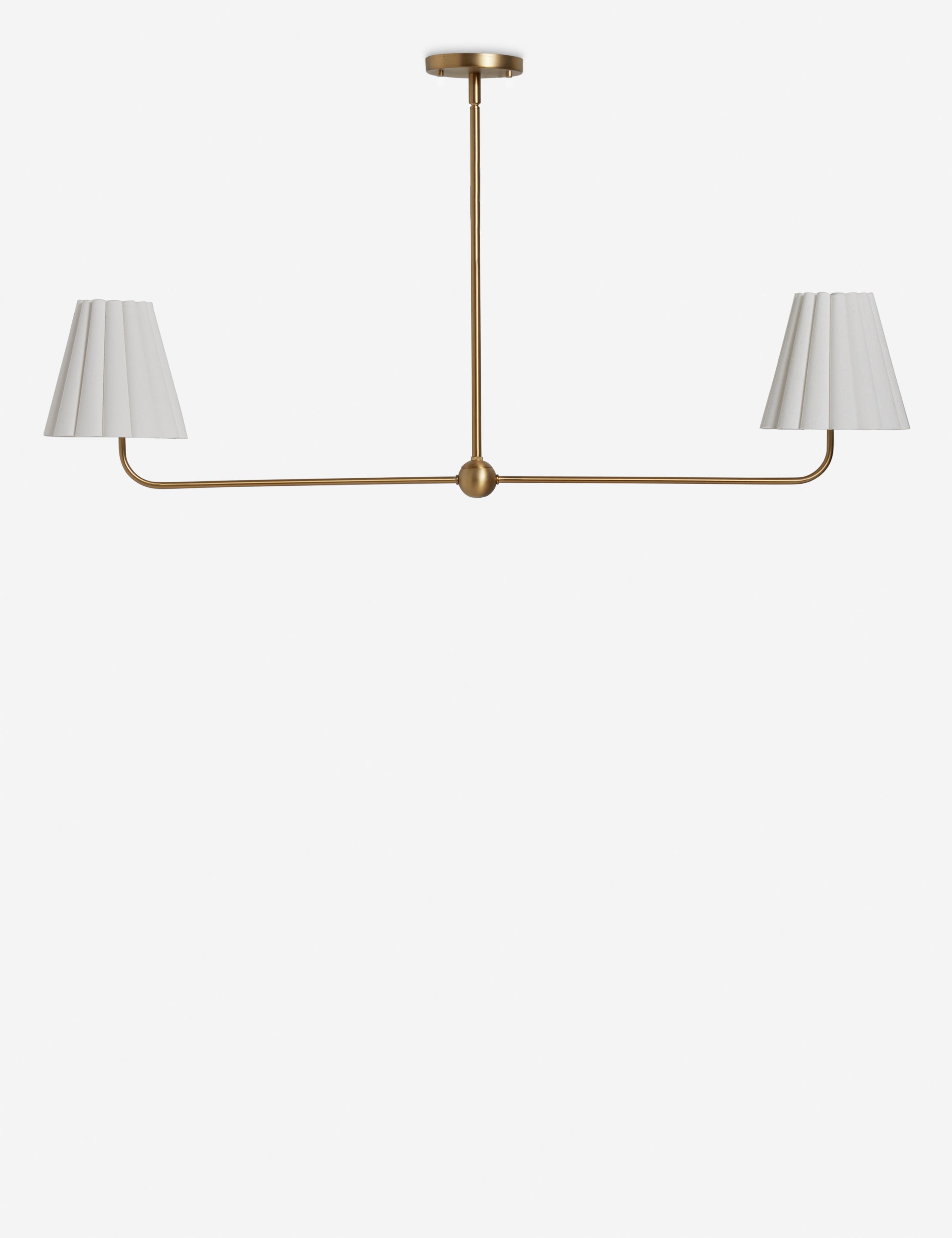 Mira Linear Chandelier | Ruffled Shades, Transitional Style