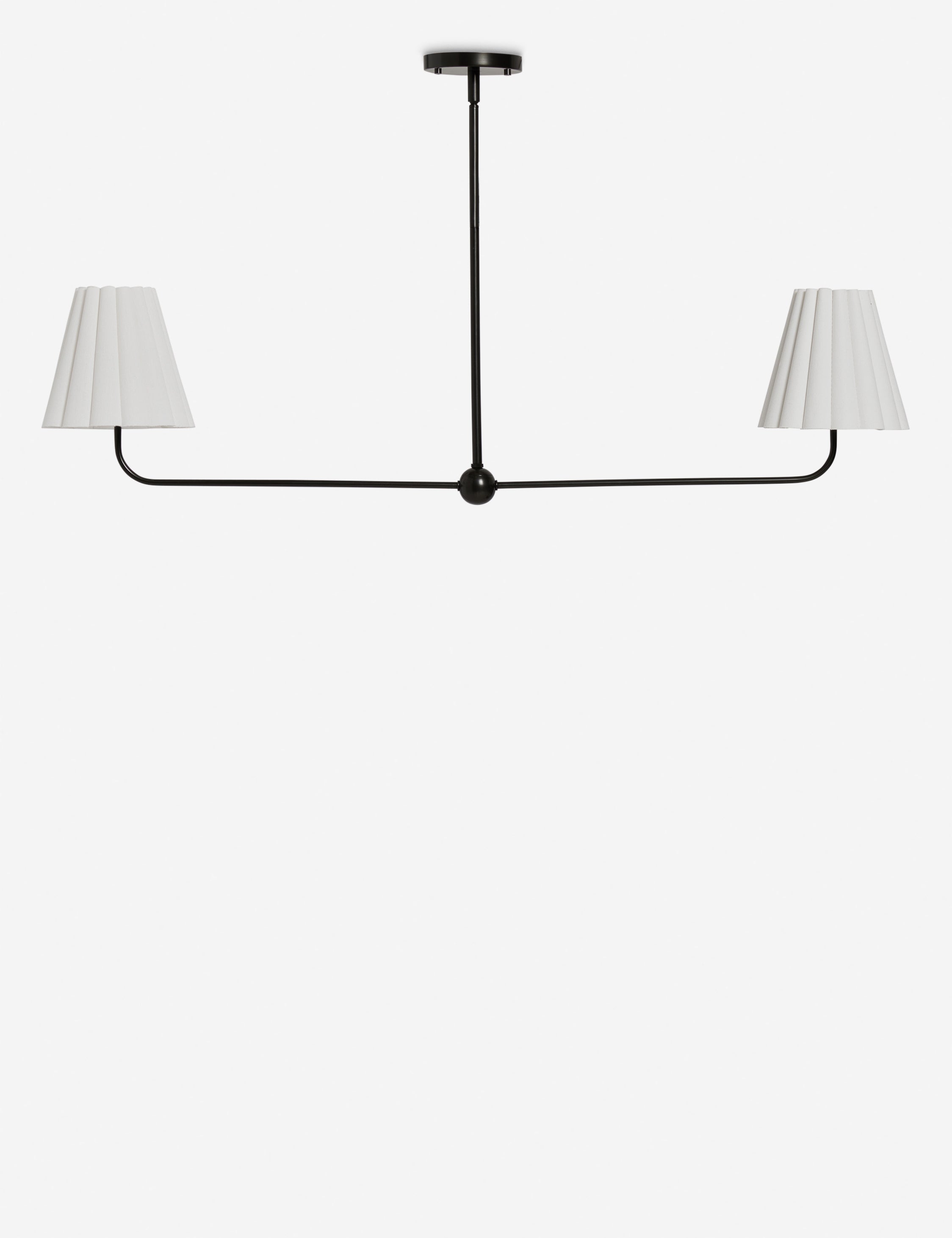 Mira Linear Chandelier | Ruffled Shades, Transitional Style