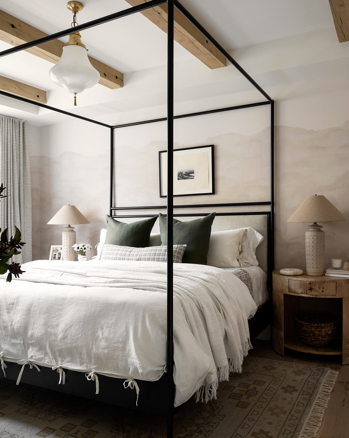 Elysian Striped Duvet Cover  Cream & Oatmeal Palette