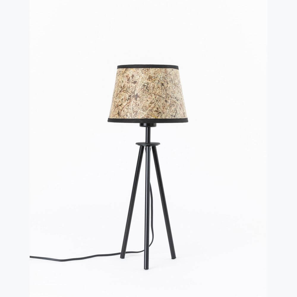 Bela Metal Tripod Table Lamp | Pure Hay Shade, Modern Design
