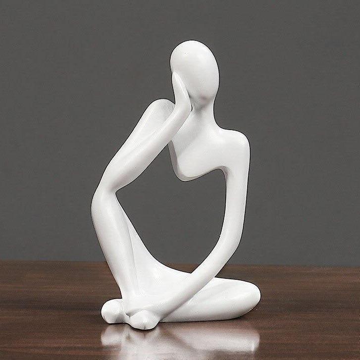 Mente Sculptuur | Abstracte Denker, Duurzaam Hars