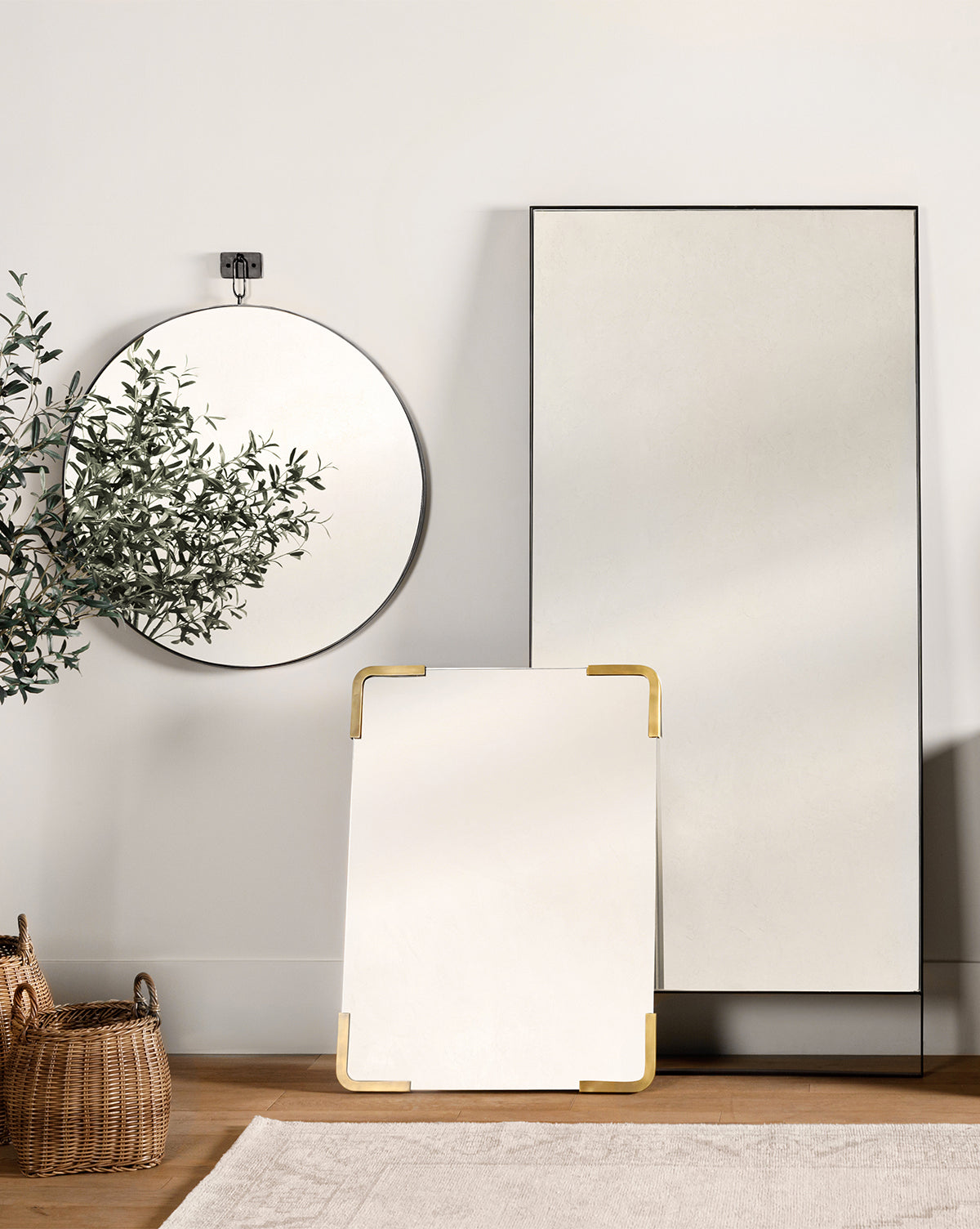 Haven Wall Mirror Stainless Steel Thin Frame  Industrial Style