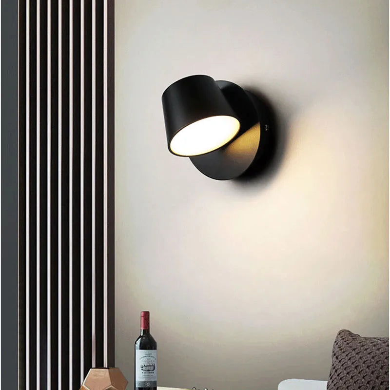 BrightGlow LED Wall Lamp | Rotatable Shade, Modern Aluminium Design