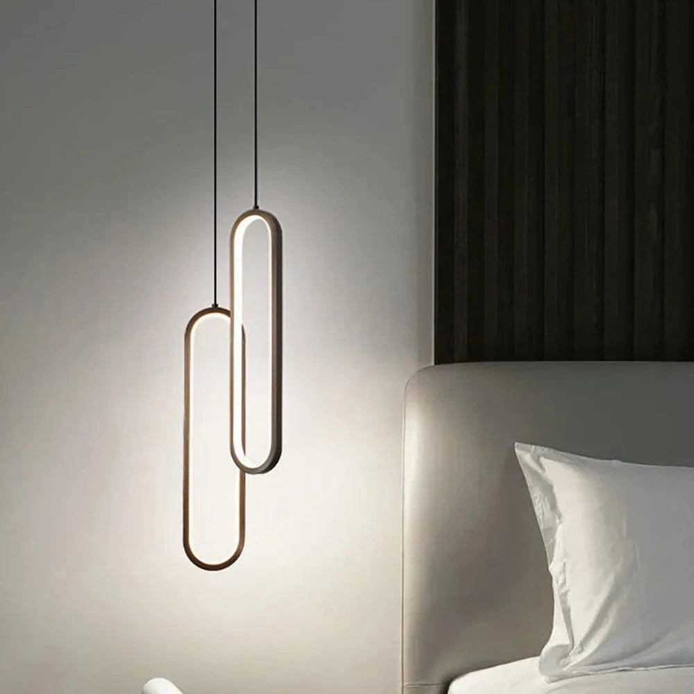 Cleo LED Hanglamp | Ovale Vorm, Geborsteld Goud of Zwart