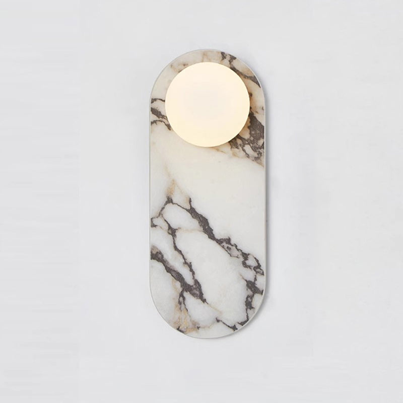 Aria Wandlamp | Marmerlook, Opaalglas, Modern Design