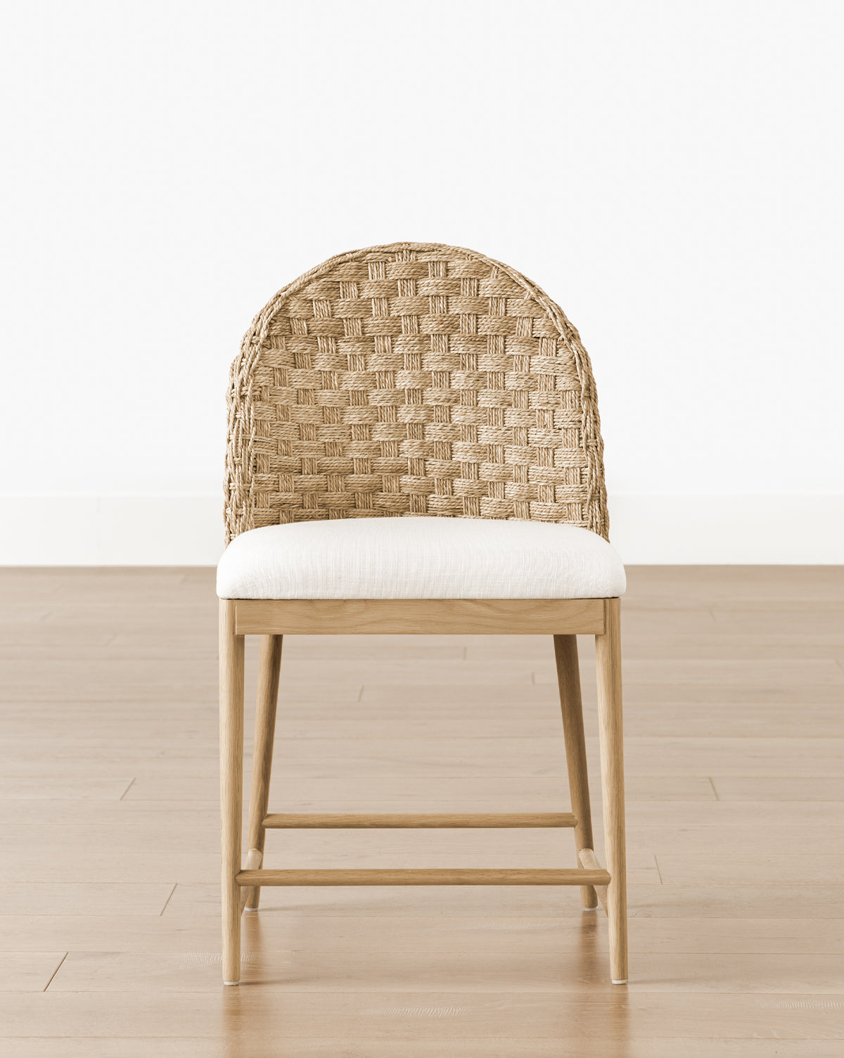 Milo Dining Chair  Solid Oak Base, Woven Back Design
