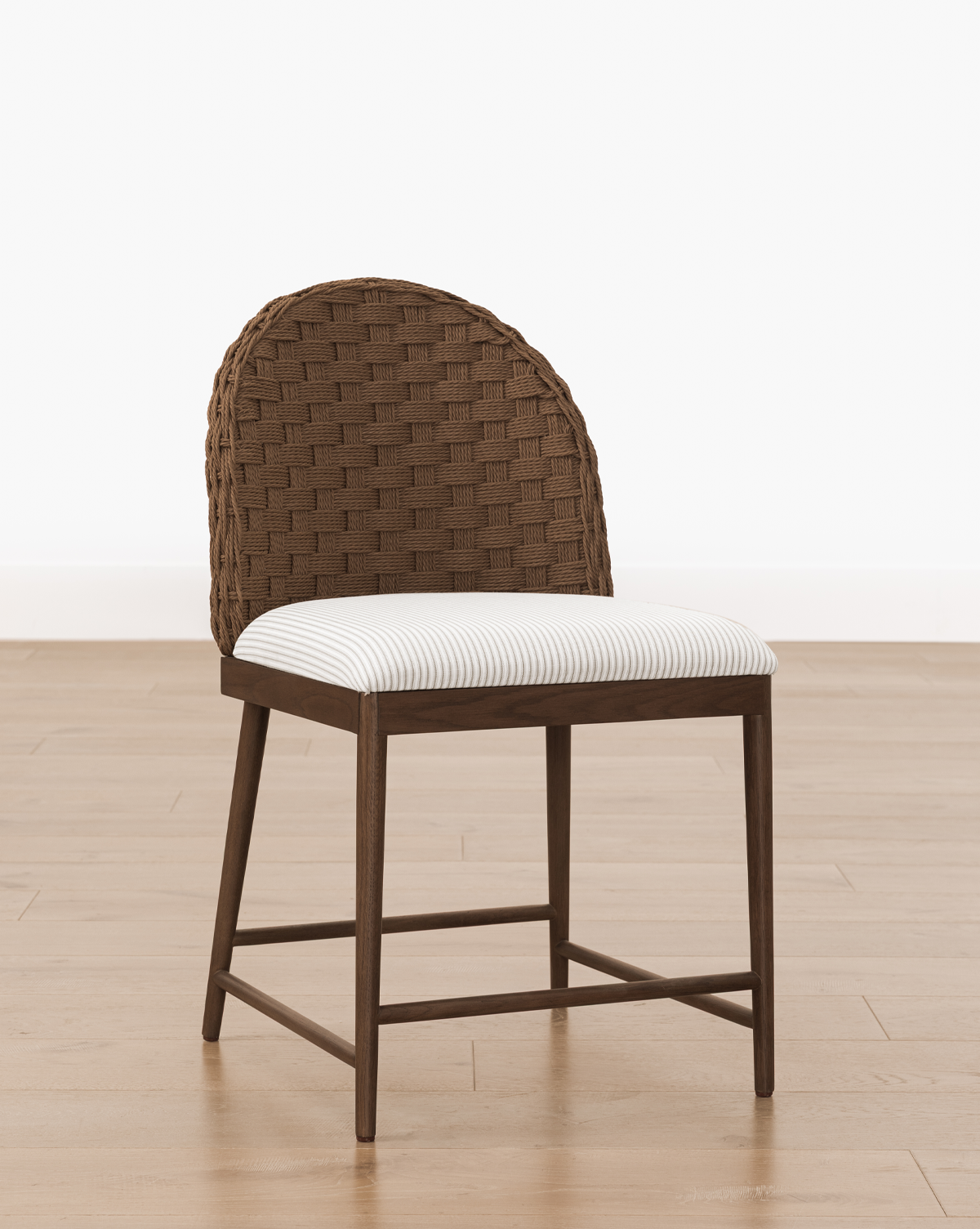 Milo Dining Chair  Solid Oak Base, Woven Back Design